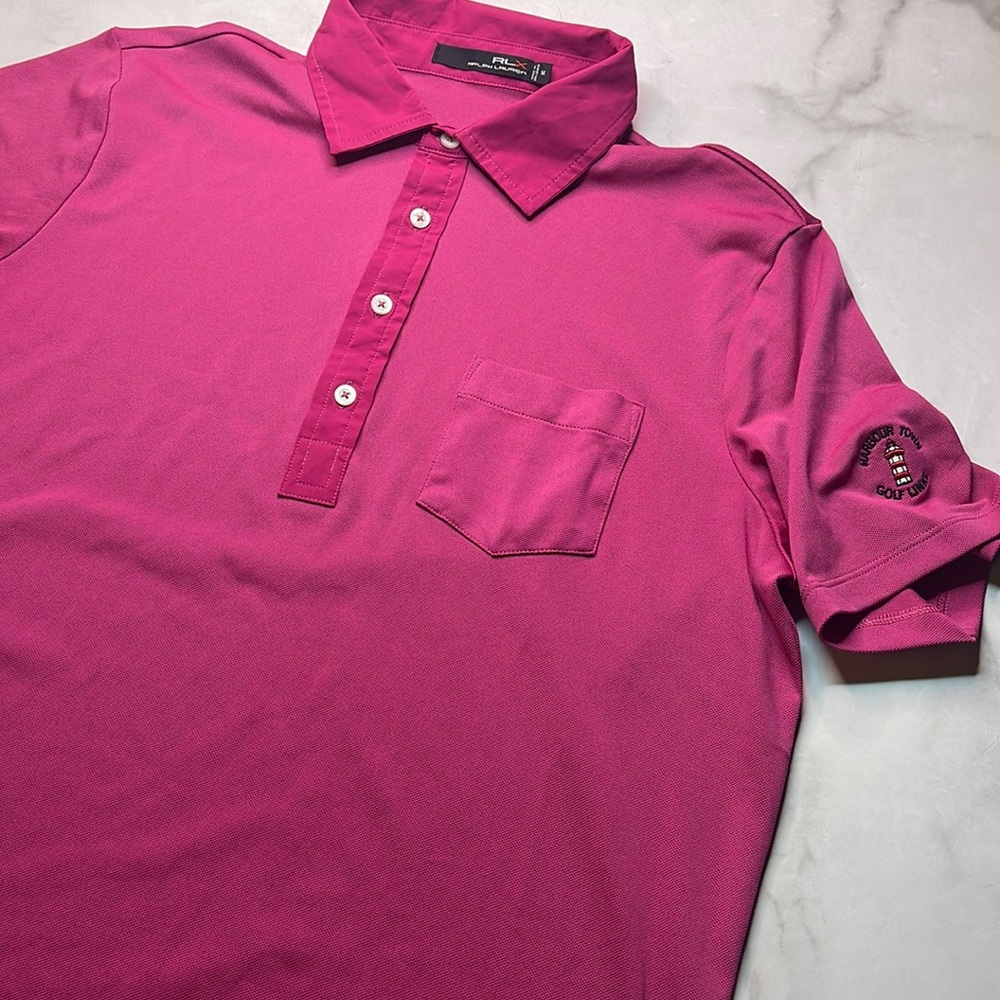 Ralph Lauren RLX Harbour Town Golf Links Magenta Polo
